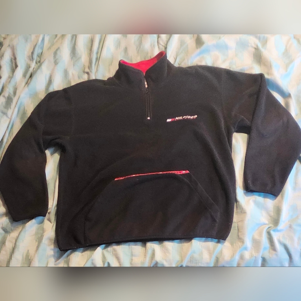 Vintage‎ 90s Tommy Hilfiger Athletics 1/4 Zip Sweatshirt Men's Sz Large